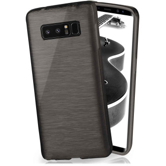 moex Brushed Case für Samsung Galaxy Note 8 – Silikon Handyhülle, Backcover in Aluminium Optik – Onyx-Black moex Brushed Case für Samsung Galaxy Note 8 – Silikon Handyhülle, Backcover in Aluminium Optik – Onyx-Black