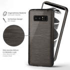 moex Brushed Case für Samsung Galaxy Note 8 – Silikon Handyhülle, Backcover in Aluminium Optik – Weiteres Produktbild 2