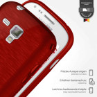 moex Brushed Case für Samsung Galaxy S Duos 2 – Silikon Handyhülle, Backcover in Aluminium Optik – Weiteres Produktbild 3