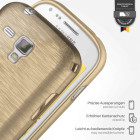 moex Brushed Case für Samsung Galaxy S Duos 2 – Silikon Handyhülle, Backcover in Aluminium Optik – Weiteres Produktbild 3