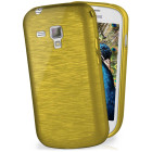 moex Brushed Case für Samsung Galaxy S Duos 2 – Silikon Handyhülle, Backcover in Aluminium Optik – Weiteres Produktbild 1