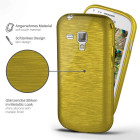 moex Brushed Case für Samsung Galaxy S Duos 2 – Silikon Handyhülle, Backcover in Aluminium Optik – Weiteres Produktbild 2