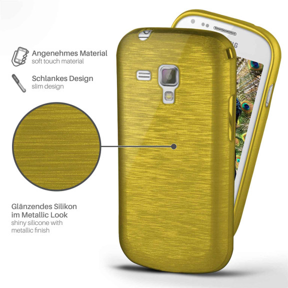 moex Brushed Case für Samsung Galaxy S Duos 2 – Silikon Handyhülle, Backcover in Aluminium Optik – Weiteres Produktbild 2 moex Brushed Case für Samsung Galaxy S Duos 2 – Silikon Handyhülle, Backcover in Aluminium Optik – Weiteres Produktbild 2