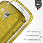 moex Brushed Case für Samsung Galaxy S Duos 2 – Silikon Handyhülle, Backcover in Aluminium Optik – Weiteres Produktbild 3