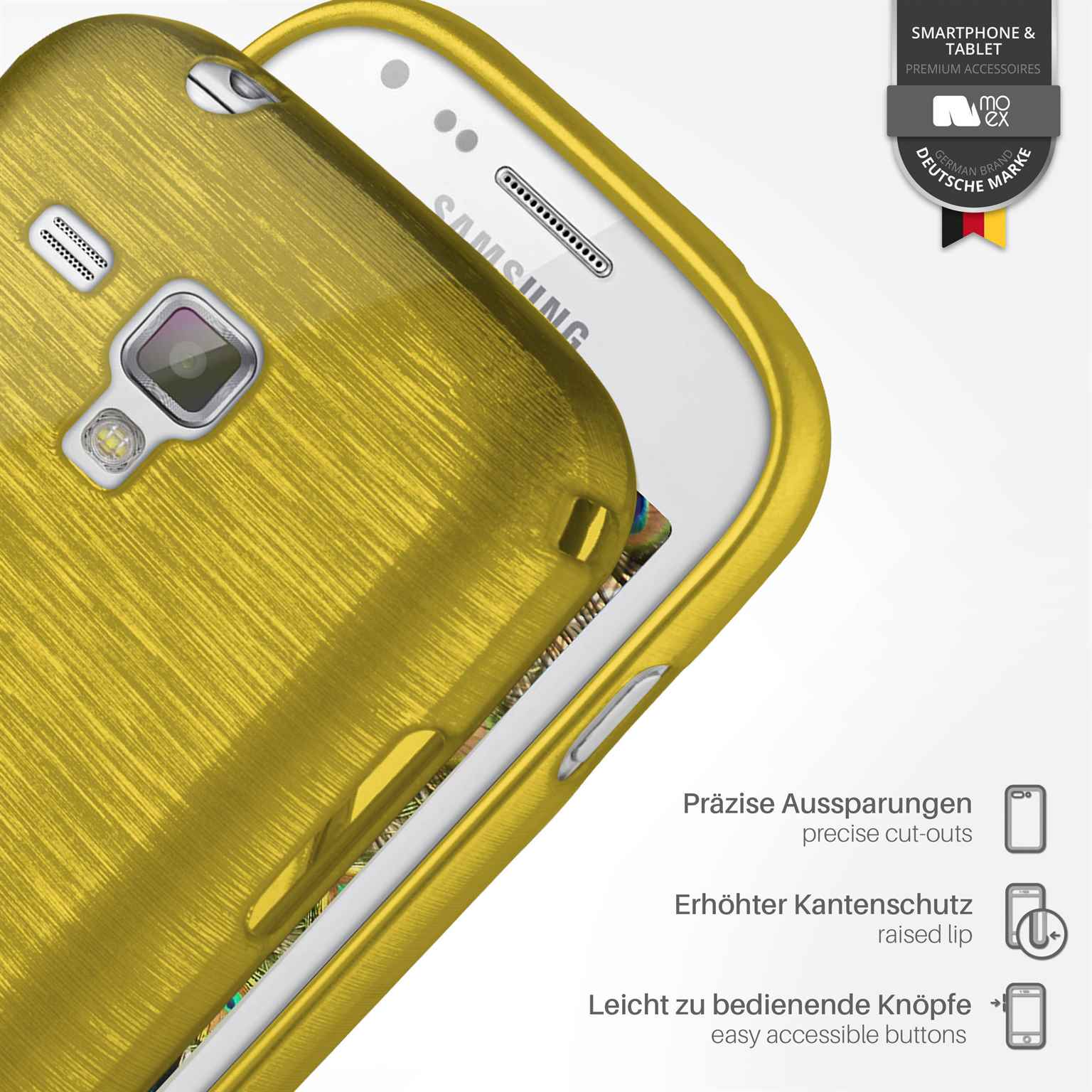 moex Brushed Case für Samsung Galaxy S Duos 2 – Silikon Handyhülle, Backcover in Aluminium Optik – Weiteres Produktbild 3 moex Brushed Case für Samsung Galaxy S Duos 2 – Silikon Handyhülle, Backcover in Aluminium Optik – Weiteres Produktbild 3