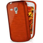 moex Brushed Case für Samsung Galaxy S Duos 2 – Silikon Handyhülle, Backcover in Aluminium Optik – Produktbild 1