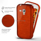 moex Brushed Case für Samsung Galaxy S Duos 2 – Silikon Handyhülle, Backcover in Aluminium Optik – Produktbild 2