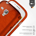 moex Brushed Case für Samsung Galaxy S Duos 2 – Silikon Handyhülle, Backcover in Aluminium Optik – Weiteres Produktbild 3