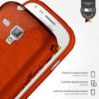 moex Brushed Case für Samsung Galaxy S Duos 2 – Silikon Handyhülle, Backcover in Aluminium Optik – Produktbild 3