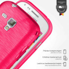 moex Brushed Case für Samsung Galaxy S Duos 2 – Silikon Handyhülle, Backcover in Aluminium Optik – Weiteres Produktbild 3