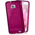 moex Brushed Case für Samsung Galaxy S2 – Silikon Handyhülle, Backcover in Aluminium Optik – Weiteres Produktbild 1