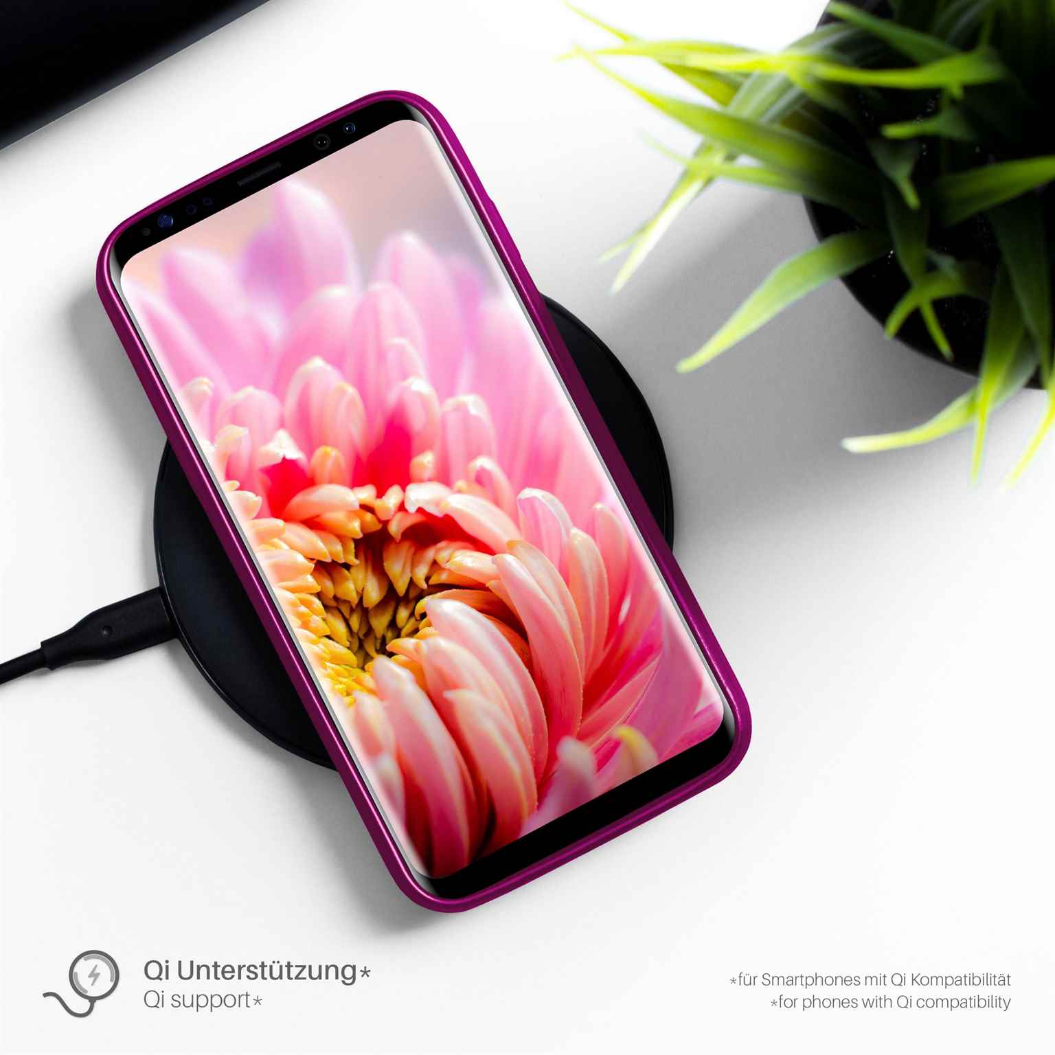 moex Brushed Case für Samsung Galaxy S2 Plus – Silikon Handyhülle, Backcover in Aluminium Optik – Weiteres Produktbild 4