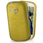 moex Brushed Case für Samsung Galaxy S3 Mini – Silikon Handyhülle, Backcover in Aluminium Optik – Weiteres Produktbild 1