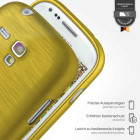 moex Brushed Case für Samsung Galaxy S3 Mini – Silikon Handyhülle, Backcover in Aluminium Optik – Weiteres Produktbild 3