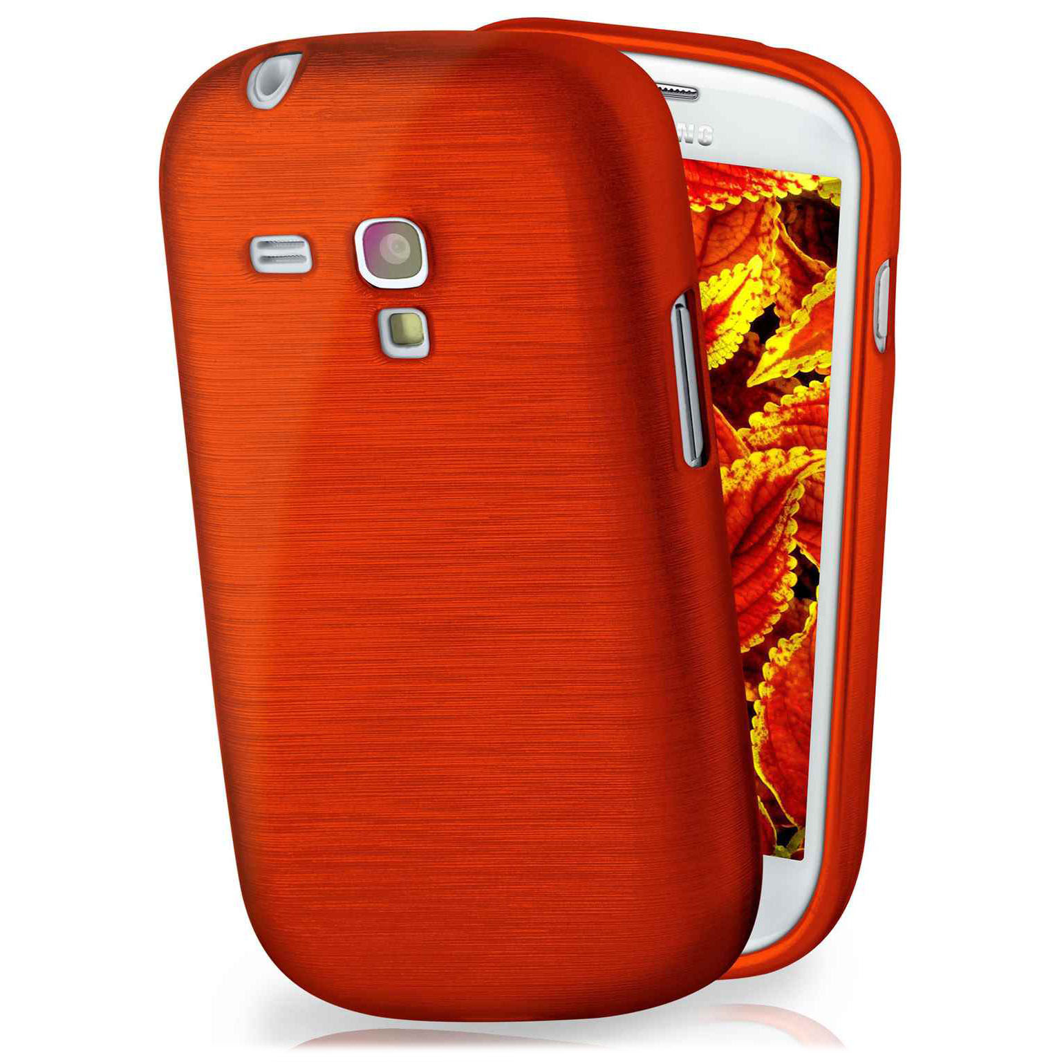 moex Brushed Case für Samsung Galaxy S3 Mini – Silikon Handyhülle, Backcover in Aluminium Optik Hauptbild