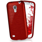 moex Brushed Case für Samsung Galaxy S4 Mini – Silikon Handyhülle, Backcover in Aluminium Optik – Weiteres Produktbild 1