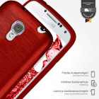 moex Brushed Case für Samsung Galaxy S4 Mini – Silikon Handyhülle, Backcover in Aluminium Optik – Weiteres Produktbild 3