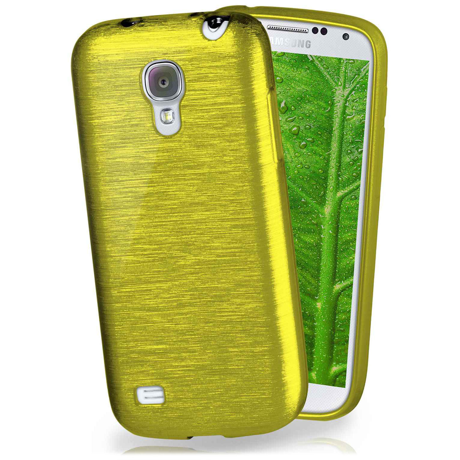 moex Brushed Case für Samsung Galaxy S4 Mini – Silikon Handyhülle, Backcover in Aluminium Optik Hauptbild
