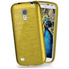 moex Brushed Case für Samsung Galaxy S4 Mini – Silikon Handyhülle, Backcover in Aluminium Optik – Produktbild 1