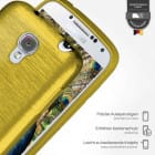 moex Brushed Case für Samsung Galaxy S4 Mini – Silikon Handyhülle, Backcover in Aluminium Optik – Produktbild 3