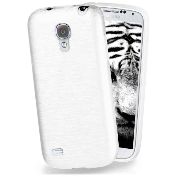 moex Brushed Case für Samsung Galaxy S4 Mini – Silikon Handyhülle, Backcover in Aluminium Optik – Weiteres Produktbild 1