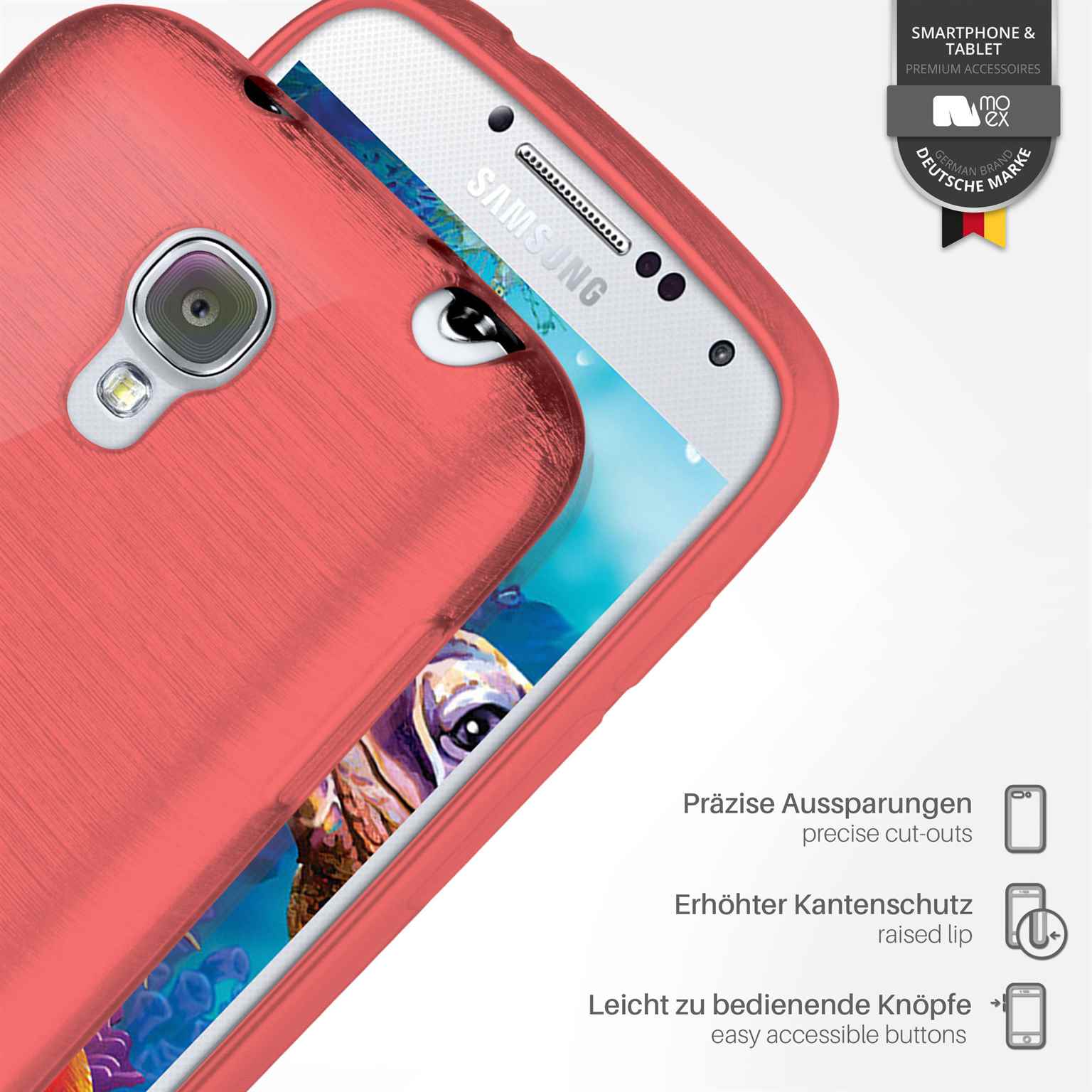 moex Brushed Case für Samsung Galaxy S4 – Silikon Handyhülle, Backcover in Aluminium Optik – Weiteres Produktbild 3 moex Brushed Case für Samsung Galaxy S4 – Silikon Handyhülle, Backcover in Aluminium Optik – Weiteres Produktbild 3