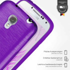 moex Brushed Case für Samsung Galaxy S4 – Silikon Handyhülle, Backcover in Aluminium Optik – Weiteres Produktbild 3