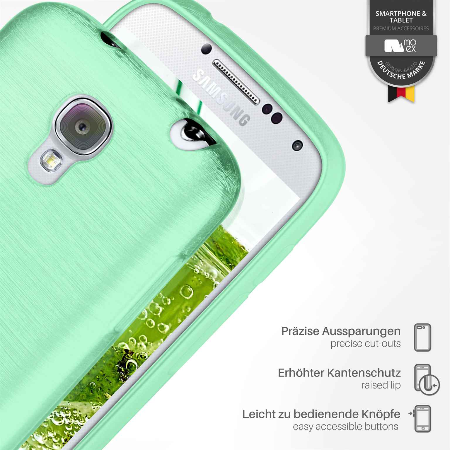 moex Brushed Case für Samsung Galaxy S4 – Silikon Handyhülle, Backcover in Aluminium Optik – Weiteres Produktbild 3 moex Brushed Case für Samsung Galaxy S4 – Silikon Handyhülle, Backcover in Aluminium Optik – Weiteres Produktbild 3