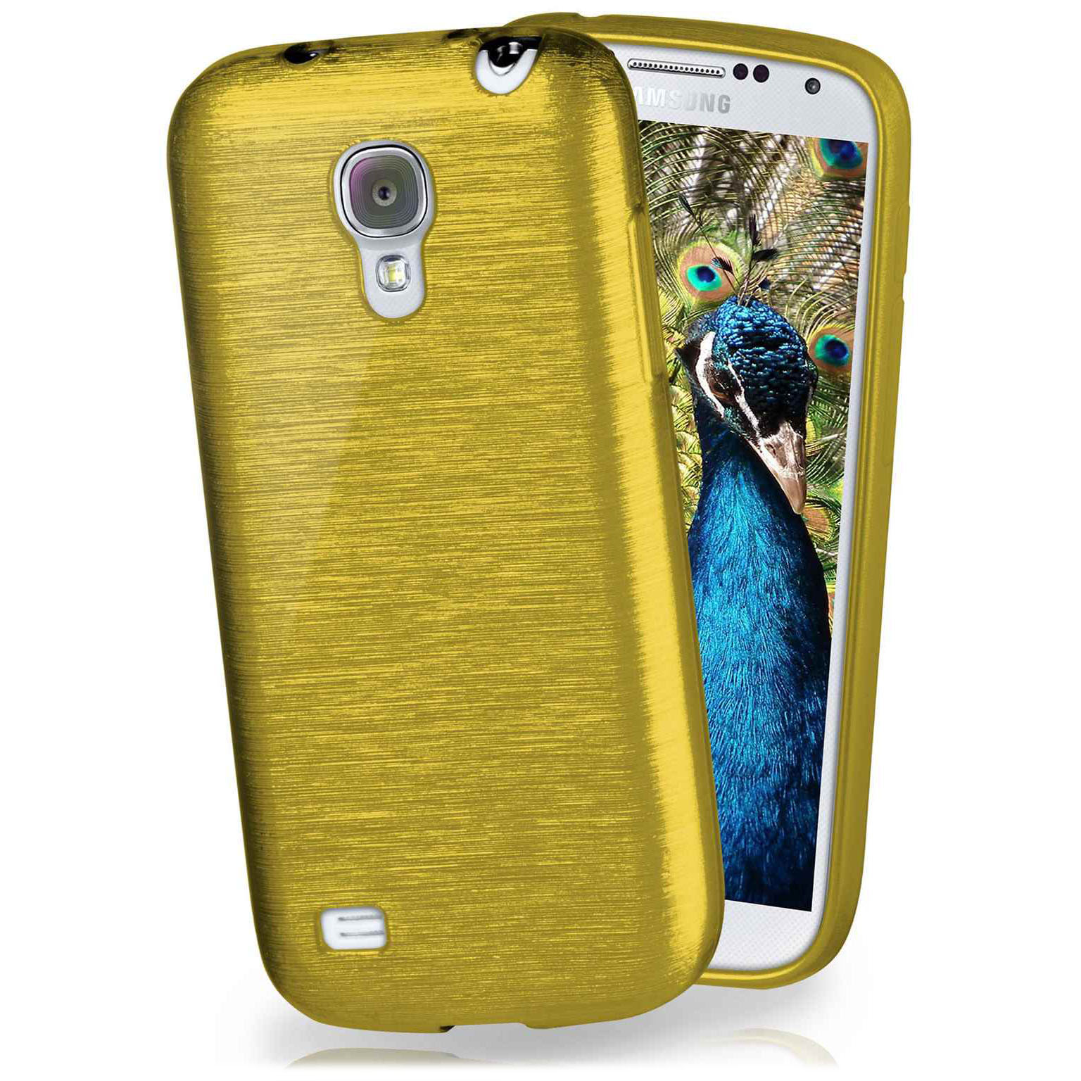 moex Brushed Case für Samsung Galaxy S4 – Silikon Handyhülle, Backcover in Aluminium Optik Hauptbild
