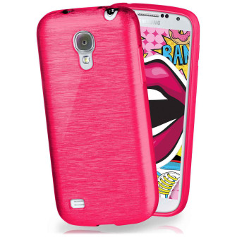 moex Brushed Case für Samsung Galaxy S4 – Silikon Handyhülle, Backcover in Aluminium Optik – Magenta-Pink moex Brushed Case für Samsung Galaxy S4 – Silikon Handyhülle, Backcover in Aluminium Optik – Magenta-Pink