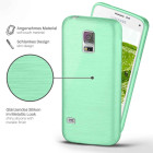 moex Brushed Case für Samsung Galaxy S5 Mini – Silikon Handyhülle, Backcover in Aluminium Optik – Weiteres Produktbild 2