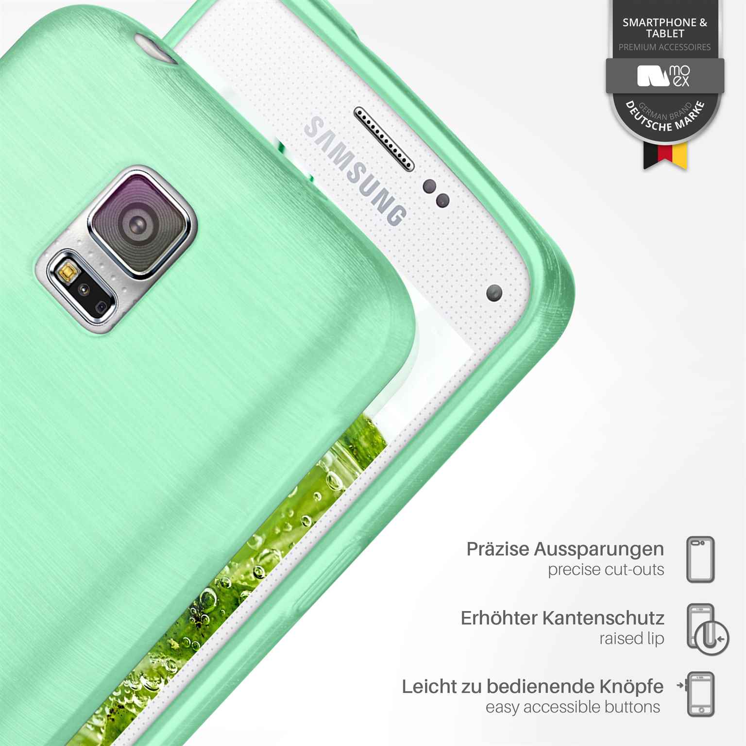 moex Brushed Case für Samsung Galaxy S5 Mini – Silikon Handyhülle, Backcover in Aluminium Optik – Weiteres Produktbild 3 moex Brushed Case für Samsung Galaxy S5 Mini – Silikon Handyhülle, Backcover in Aluminium Optik – Weiteres Produktbild 3