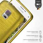 moex Brushed Case für Samsung Galaxy S5 Mini – Silikon Handyhülle, Backcover in Aluminium Optik – Weiteres Produktbild 3