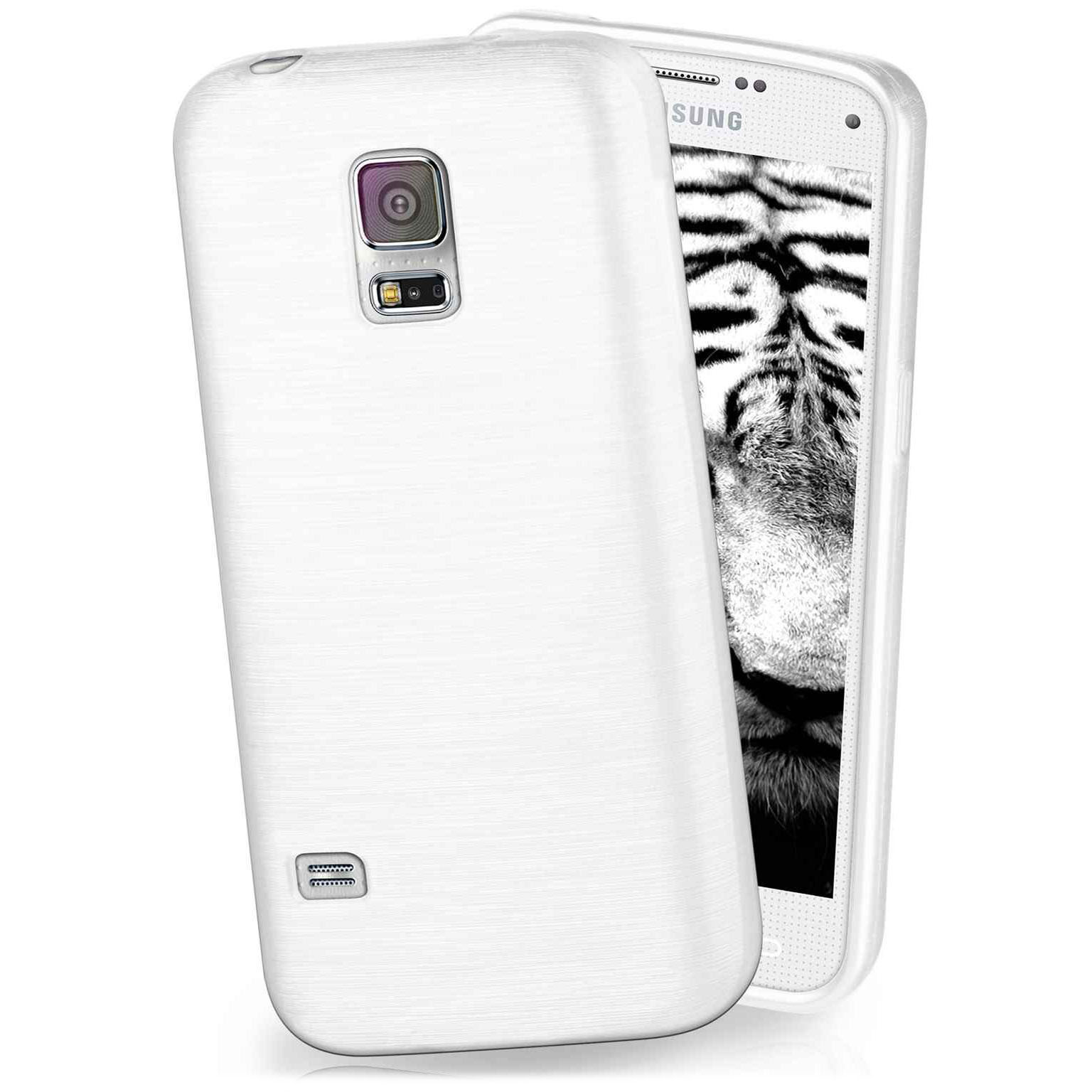 moex Brushed Case für Samsung Galaxy S5 Mini – Silikon Handyhülle, Backcover in Aluminium Optik – Weiteres Produktbild 1 moex Brushed Case für Samsung Galaxy S5 Mini – Silikon Handyhülle, Backcover in Aluminium Optik – Weiteres Produktbild 1