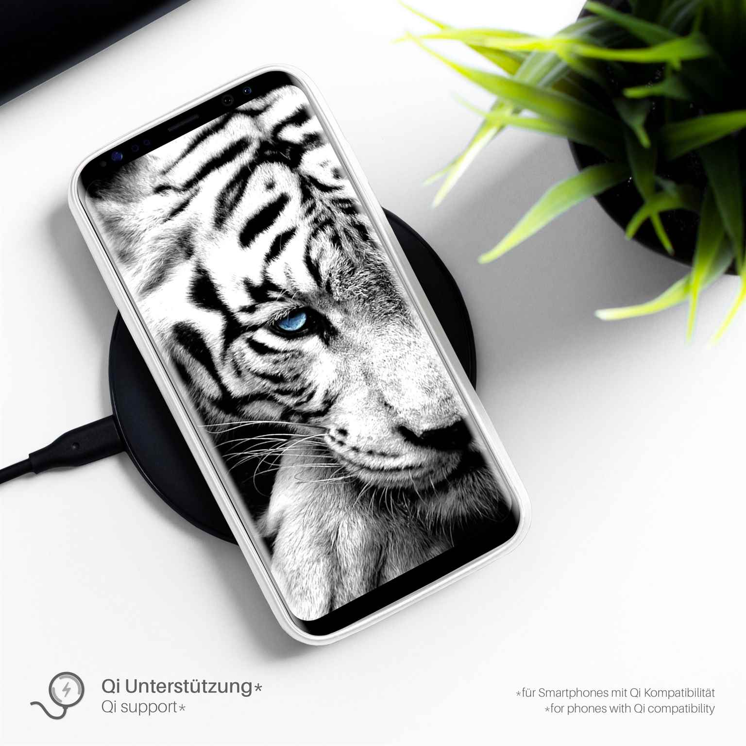 moex Brushed Case für Samsung Galaxy S5 Mini – Silikon Handyhülle, Backcover in Aluminium Optik – Weiteres Produktbild 4