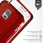 moex Brushed Case für Samsung Galaxy S5 – Silikon Handyhülle, Backcover in Aluminium Optik – Produktbild 3