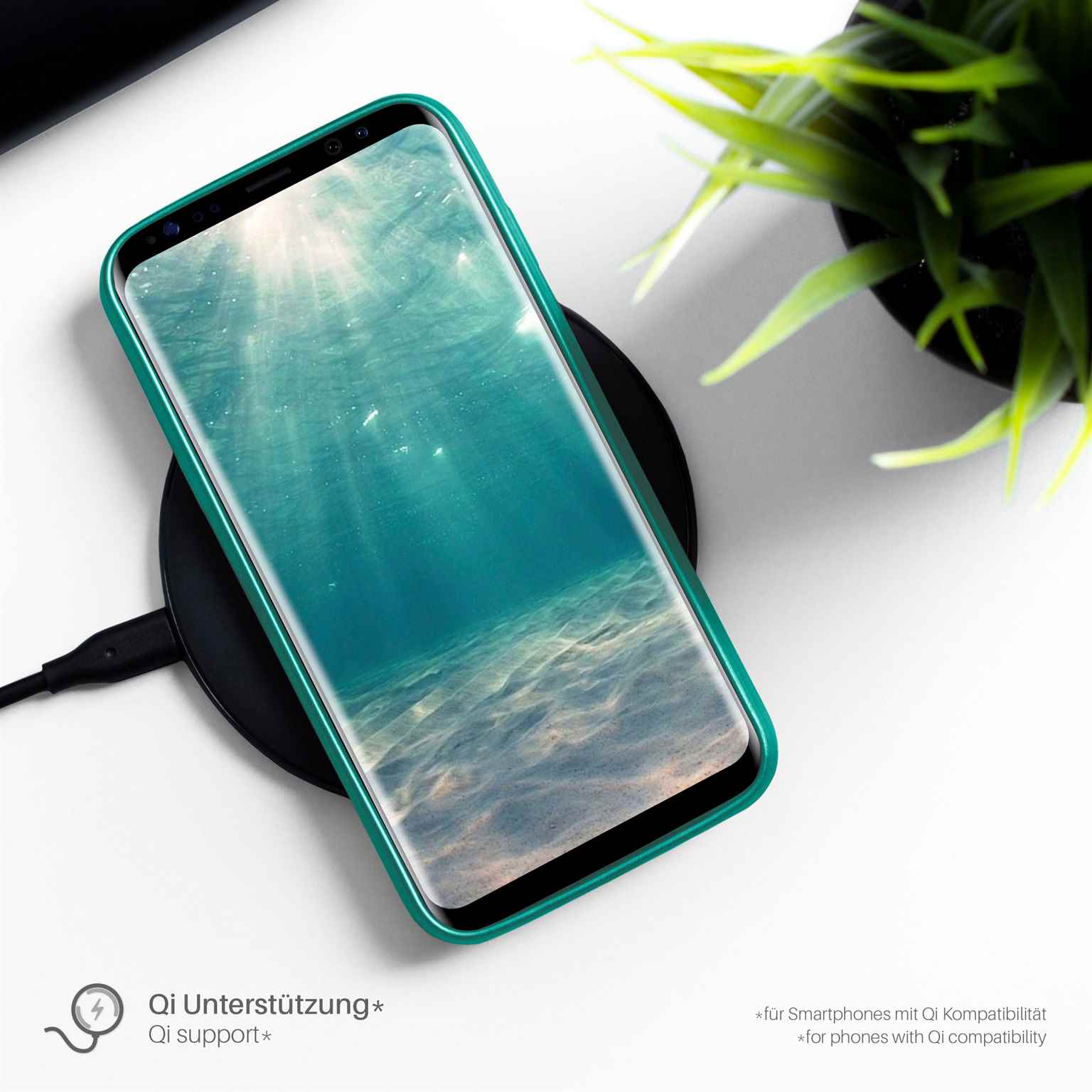 moex Brushed Case für Samsung Galaxy S5 – Silikon Handyhülle, Backcover in Aluminium Optik – Weiteres Produktbild 4