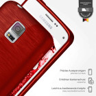 moex Brushed Case für Samsung Galaxy S5 Neo – Silikon Handyhülle, Backcover in Aluminium Optik – Produktbild 3
