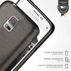 moex Brushed Case für Samsung Galaxy S5 Neo – Silikon Handyhülle, Backcover in Aluminium Optik – Weiteres Produktbild 3