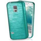 moex Brushed Case für Samsung Galaxy S5 Neo – Silikon Handyhülle, Backcover in Aluminium Optik – Produktbild 1