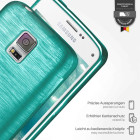 moex Brushed Case für Samsung Galaxy S5 Neo – Silikon Handyhülle, Backcover in Aluminium Optik – Produktbild 3