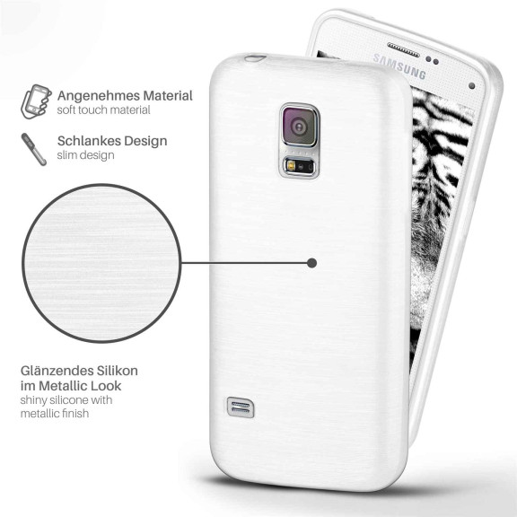 moex Brushed Case für Samsung Galaxy S5 Neo – Silikon Handyhülle, Backcover in Aluminium Optik – Weiteres Produktbild 2 moex Brushed Case für Samsung Galaxy S5 Neo – Silikon Handyhülle, Backcover in Aluminium Optik – Weiteres Produktbild 2