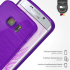 moex Brushed Case für Samsung Galaxy S6 Edge – Silikon Handyhülle, Backcover in Aluminium Optik – Weiteres Produktbild 3