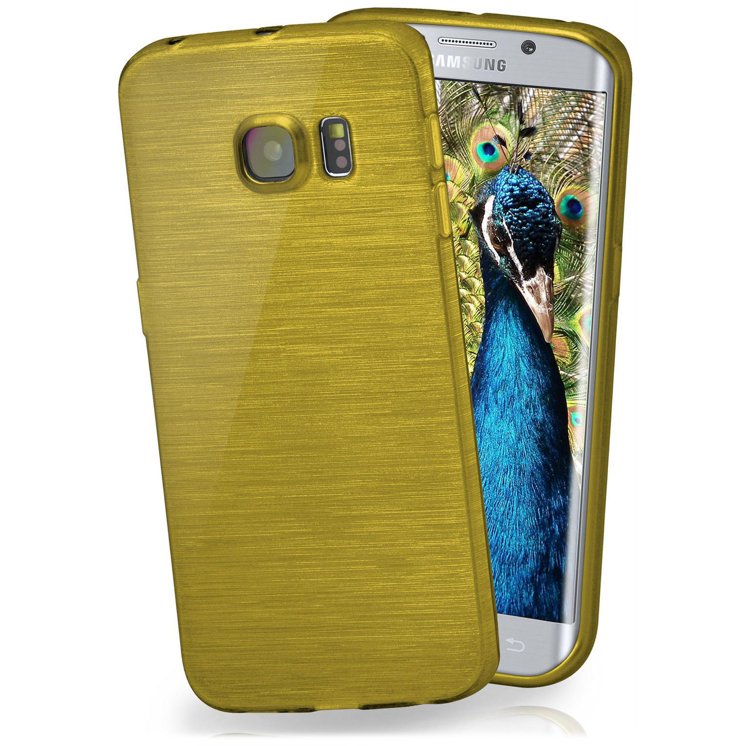 moex Brushed Case für Samsung Galaxy S6 Edge – Silikon Handyhülle, Backcover in Aluminium Optik – Weiteres Produktbild 1 moex Brushed Case für Samsung Galaxy S6 Edge – Silikon Handyhülle, Backcover in Aluminium Optik – Weiteres Produktbild 1