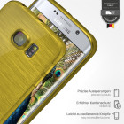 moex Brushed Case für Samsung Galaxy S6 Edge – Silikon Handyhülle, Backcover in Aluminium Optik – Weiteres Produktbild 3