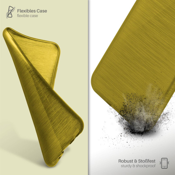 moex Brushed Case für Samsung Galaxy S6 Edge – Silikon Handyhülle, Backcover in Aluminium Optik – Weiteres Produktbild 4