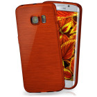 moex Brushed Case für Samsung Galaxy S6 Edge – Silikon Handyhülle, Backcover in Aluminium Optik – Weiteres Produktbild 1