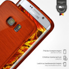 moex Brushed Case für Samsung Galaxy S6 Edge – Silikon Handyhülle, Backcover in Aluminium Optik – Weiteres Produktbild 3