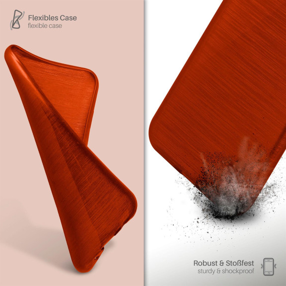 moex Brushed Case für Samsung Galaxy S6 Edge – Silikon Handyhülle, Backcover in Aluminium Optik – Weiteres Produktbild 4