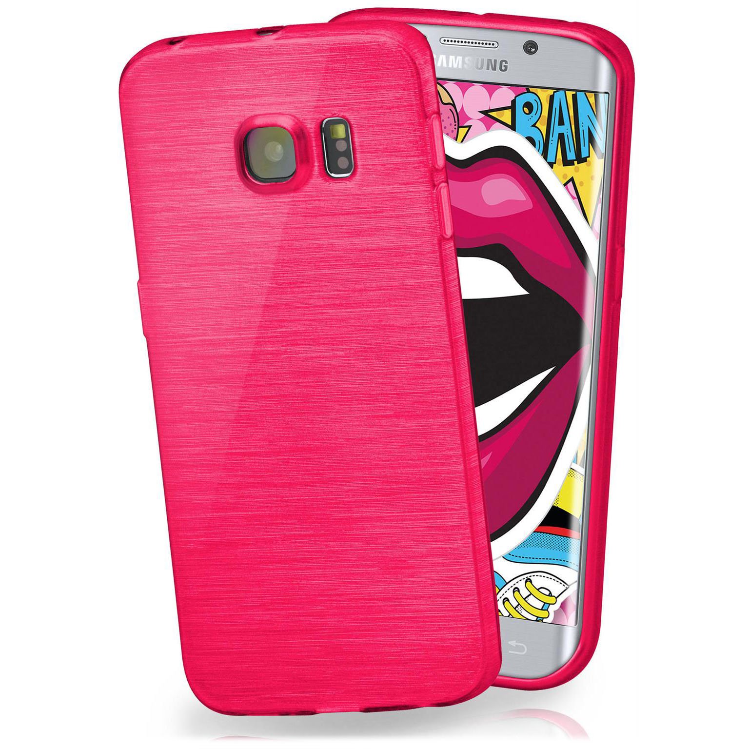 moex Brushed Case für Samsung Galaxy S6 Edge – Silikon Handyhülle, Backcover in Aluminium Optik – Weiteres Produktbild 1 moex Brushed Case für Samsung Galaxy S6 Edge – Silikon Handyhülle, Backcover in Aluminium Optik – Weiteres Produktbild 1
